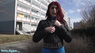 Redhead tourist from UK got fucked by Public Agent in hotel for cash