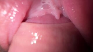 A young guy has sex with his stepsister and she comes with a creamy pussy