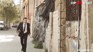 Hot threesome action with Alexa Tomas and a lucky swinging couple