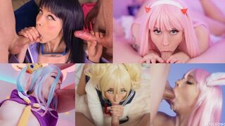 Best blowjob compilation featuring cosplay star Alice Bong’s tight ass play