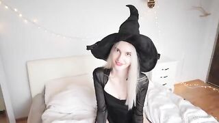 The guy became a real devil for the naive witch in Halloween costumes