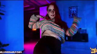 A hippie girl just won't stop - even at someone's house - MollyRedWolf
