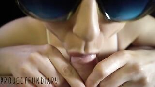 The guy allowed to cum in his foreskin with intense pleasure