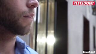 Two hot babes seduced and fucked the jail guardian in a steamy scene