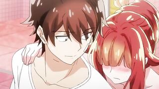 The red-haired tsundere girl received a relaxing massage and got fucked in missionary position