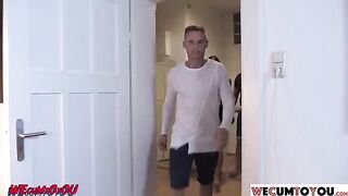 Amateur swingers enjoy an orgy with strangers in a video