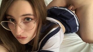 Stepsister BellaMurr shoots a video after college and gets fucked hard
