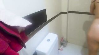 I fooled busty stepmom into thinking I was her husband, shower sex madness!