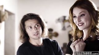 A manipulative woman, Lacy Lennon, fucks her widowed husband to remember past times