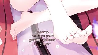 Yae Miko's 5-minute cum shot guarantee with her feet, perfect for foot fetish fans