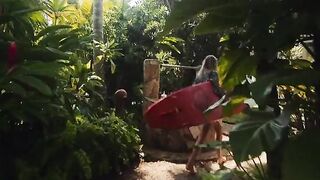 Sex and surf in the sea for a couple