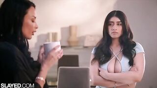 Appetizing teacher Anissa has a steamy lesson with Violet