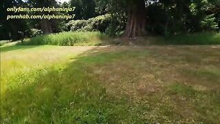 A big facial and risky sex outside on the country estate with Alphaninja7