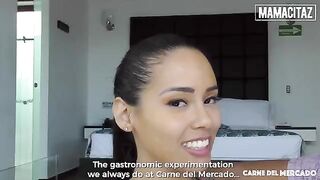 Brunette beauty Andreina De Luxe shakes big booty on a huge cock