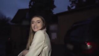 Small-breasted French girl Alba Lala gets fucked on the street