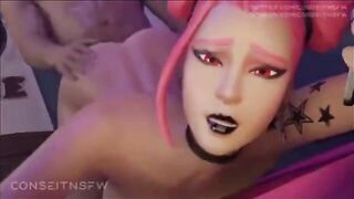 Hot 3D hentai compilation with Fortnite Haze and other sexy animations