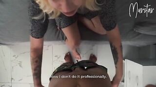A hot chick fucked with an employee of a cleaning company