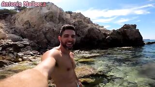 Skinny brunette gets fucked on a nude public beach