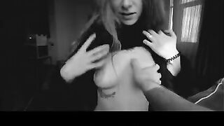 A pretty girl got her mouth filled with cum. It's like a creampie!