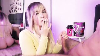 A girl either sucks a dick or smokes a cigarette, nothing in between