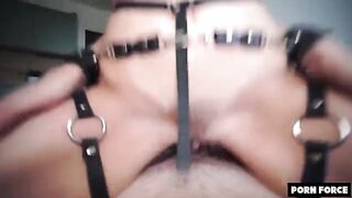 Petite teen gets used as a sex toy in hardcore BDSM action