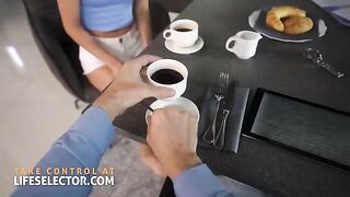 Foot fetish nanny with cute face Candee Licious gets fucked