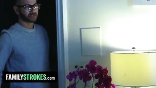 Redhead stepdaughter Vanna Bardot gets fucked by her stepdad in a taboo scene