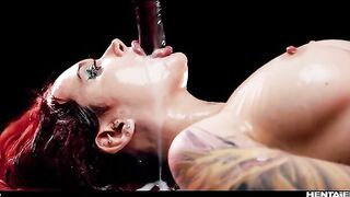 Hot chicks get banged and creampied by huge Monsters