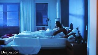 The goddess Elena Koshka is having an intense threesome experience with two guys