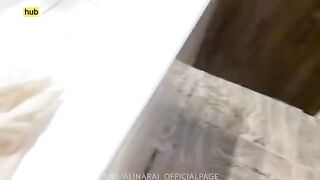 A young pervert watched his stepmom in the shower, shocked by her reaction