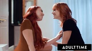 Redhead Kenna James seduces her straight BFF Aidra Fox to fuck