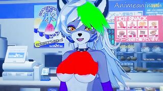 Roxanne Wolf gets fucked by a Five Nights at Freddy's 3D toy in uncensored hentai