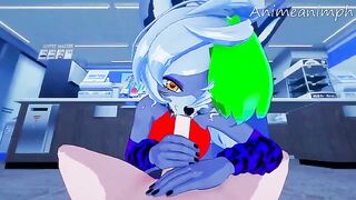 Roxanne Wolf gets fucked by a Five Nights at Freddy's 3D toy in uncensored hentai