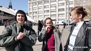 A hot threesome sex with three girls having a great fun time together