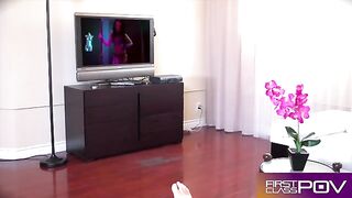 Adriana Chechik gets her slutty mouth filled with cock and cum