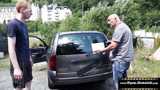 Outdoor group sex with German amateurs and a cum shot finish - Egon Kowalski style
