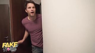 Fake Hostel sex party with babes turns into a wild threesome adventure