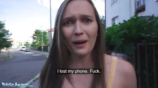 Czech beauty Stacy Cruz gets banged by public agent for cash