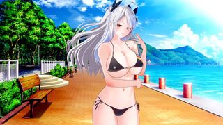 I fucked the huge tits waifu Prinz Eugen from Azur Lane in POV