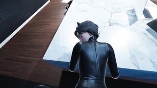 Catwoman Pov in the office - a steamy DC Comics parody scene
