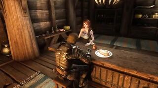 Hot Ysolda fucks a traveler in her tavern, a Skyrim scene
