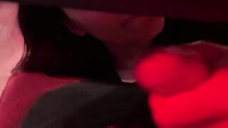 A college girl gets her pussy filled with cum during a party with her girlfriend