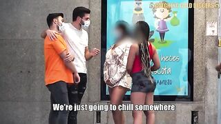 Two hot Mexican teens picked up from the bus stop for intense action