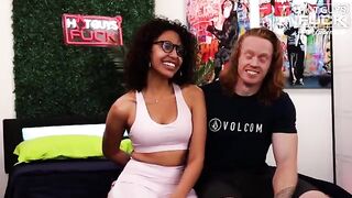 Latina slut gets banged by a muscular red headed guy