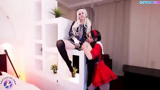 Octokuro's cosplay girl solo action in short skirt
