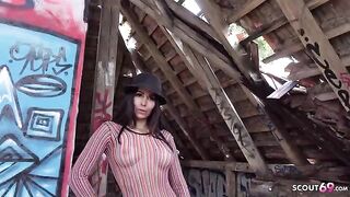 Outdoor casting with German guy for sexual experimentation on the street