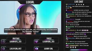 The streamer has sex in front of her online followers