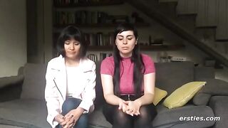 Two lesbian friends have a hot sex session with a strapon