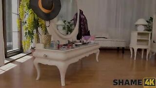 Hot mature Klara Wells seduced with her lush big tits