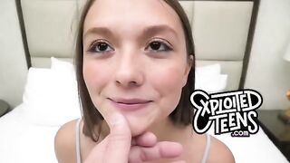 Petite teen gets fucked by a big cock in this hot vid